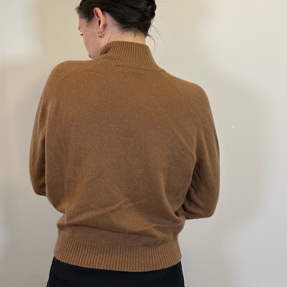 Brown Beige Babaton 100% Wool Turtleneck - Picture 5 of 7